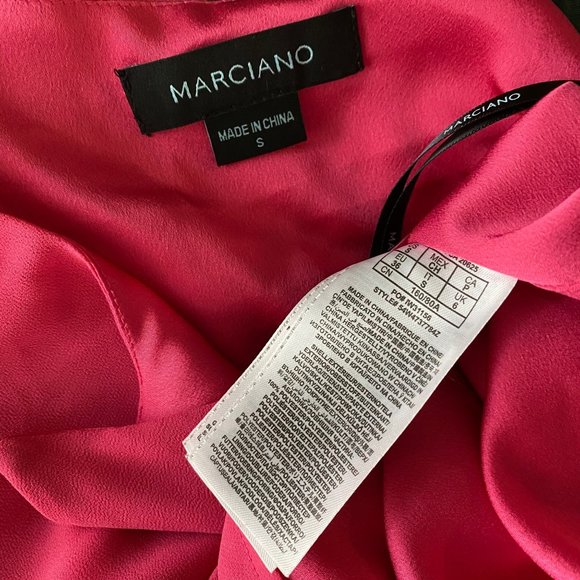 Marciano sz S Sleeveless spaghetti strap cropped high low detailed back blouse t - Picture 8 of 8